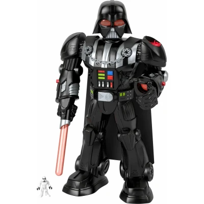 Afbeelding van Fisher Price Imaginext STAR WARS Darth Vader Bot, speelgoed van ruim 60 cm, met licht, geluid en stormtroeper, metalen sleutelfiguur, vanaf 3 jaar, HXG51