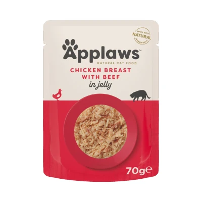 Afbeelding van Applaws Quick Serve Kip en rund in gelei 70 gr. per 16 stuks