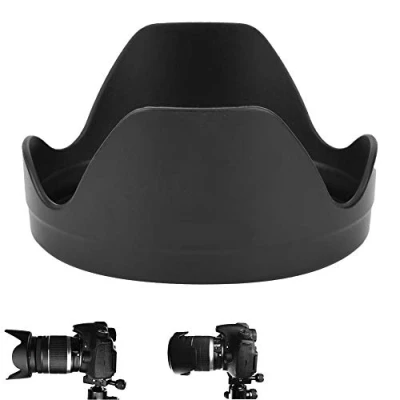 Afbeelding van EW 78E zonnekap, cameralens Zonnescherm Regendichte vervanging voor EF S 18 135mm f/3.5 5.6 IS USM, 15 85mm USM