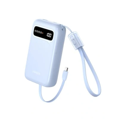 Afbeelding van UGREEN Power Bank, 20000mAh Powerbank 22.5W Max met 2 USB C kabels, 2C1A digitaal display, externe telefoonbatterij voor iPhone 16/15/15 Pro/15 Pro Max/14, Galaxy S24 Ultra en meer (Blauw)