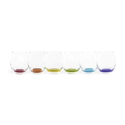 Afbeelding van Excelsa Granada Set van 6 glazen, glas, transparant met gekleurde bodem