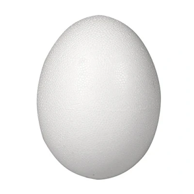 Afbeelding van Rayher 30167000 piepschuim ei, wit, 2 delig, 26 cm, halve schalen, om te vullen, kunststof eieren, piepschuim, paaseieren, beplakken en beschilderen