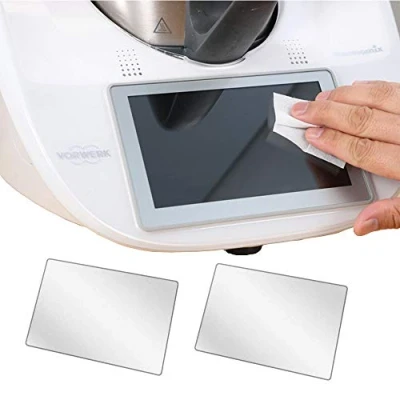 Afbeelding van Panzer displaybeschermfolie, compatibel met Vorwerk Thermomix TM6, 2 stuks, krasbestendig, duurzaam, heldere touchfunctie, beschermfolie, hybride folie voor TM6 accessoires