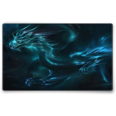 Afbeelding van Silent Monsters Muismat Grootte M (36 x 25 cm), Mouse Pad Design: Draak, Genaaide Rand, voor Bureau en Gaming, Mousepad Antislip rubberen basis