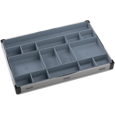 Afbeelding van Token Silo XL Convertible (zwart) stapelbare tokenbox 15 verwijderbare trays in 5 verschillende maten opbergrek en organiseren bordspel tokens handig ruimtebesparend ontwerp Made by