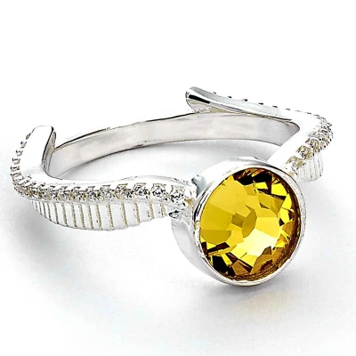 Afbeelding van The Carat Shop Harry Potter Golden Snitch Zilveren Ring met Kristallen Elementen Large Maat L