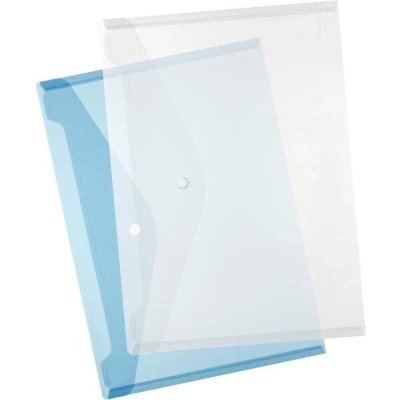 Afbeelding van 6 x Herlitz Enveloptas A5, PP, transparant blauw