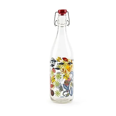 Afbeelding van Excelsa Afrika waterfles, 1 liter, glas, met afdichting