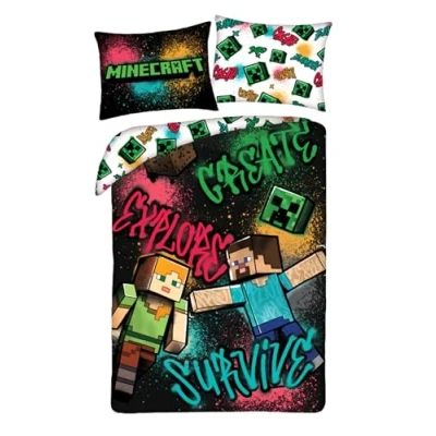 Afbeelding van Minecraft Dekbedovertrek Create 140 x 200 + 70 90 cm Polyester