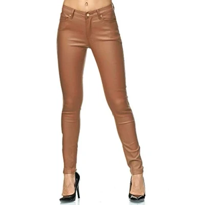 Afbeelding van Elara Kunstleder HOSE Broek, Dames, Maat: 42, Braun