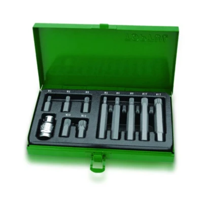Afbeelding van Zeskantschroevendraaier bit TORX TOPTUL 1/2&quot; 11st Adapter kort + lang 12 kantig