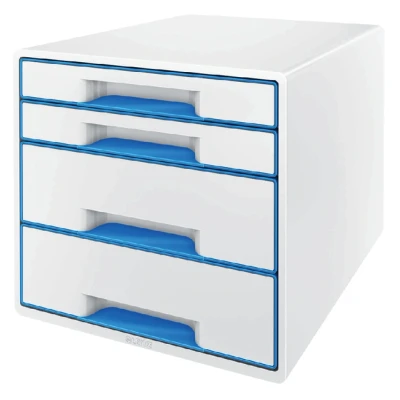 Afbeelding van Leitz Ladenblok Wow, 4 Laden, Wit/blauw