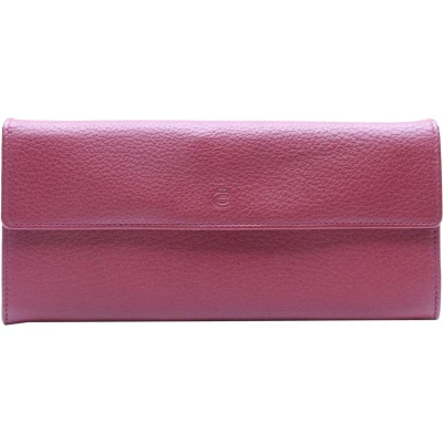 Afbeelding van Esquire Leren Portemonnee Deer Ladies Purse Red Donkerrood