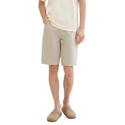 Afbeelding van TOM Tailor Denim Jeansshort, Heren, Maat: Large, Light dove grey