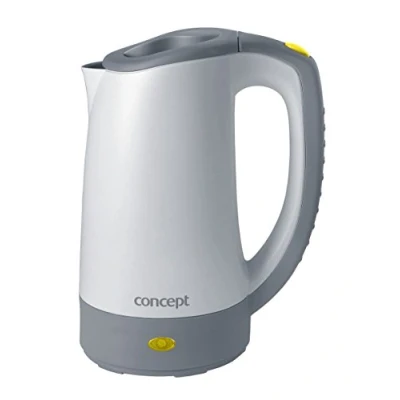 Afbeelding van CONCEPT Hausgeräte rk7010 kunststof waterkoker met 2 kopjes, 110 240 V, kunststof, automatische spanningsomvormer, 0,4 l, 600 W, grijs/wit
