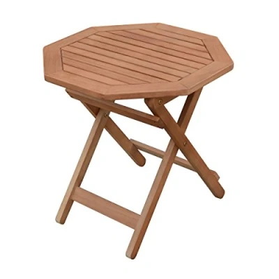 Afbeelding van Spetebo Eucalyptus bijzettafel geolied 50 x cm houten tuin klaptafel tuintafel