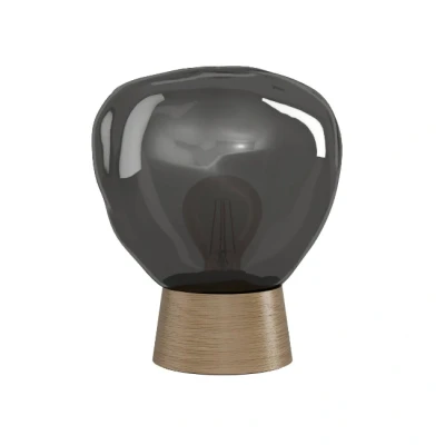 Afbeelding van Stars of Light Tafellamp Magacela hout met smoke glas 390321