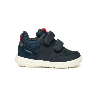 Afbeelding van Geox B Hyroo WPF Babyschoenen voor kinderen, Maat: 22, Navy red Leer en textiel