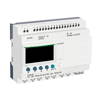 Afbeelding van Schneider zelio logic relais met display klokfunctie uitbreidbaar 16 in 10 out 24vdc sr3b261bd