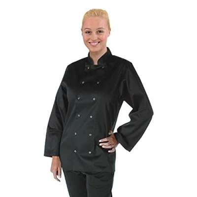 Afbeelding van Whites Vegas unisex koksbuis lange mouw zwart XS