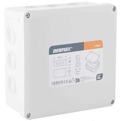 Afbeelding van Debflex 718060 Aansluitdoos IP55 170 x 140/P70, wit
