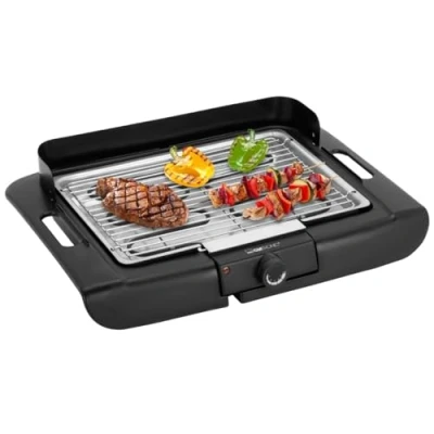Afbeelding van Clatronic BQ3507 Tafelgrill Elektrisch Met windbescherming, handmatige temperatuursinstelling Zwart