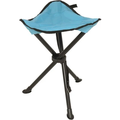 Afbeelding van Redcliffs Opvouwbaar krukje driepoot camping/outdoor lichtblauw D34 x H40 cm Campingkrukjes