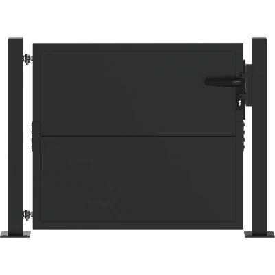 Afbeelding van vidaXL Tuinpoort, Tuindeur 105x200 cm Cortenstaal Zwart 100 x