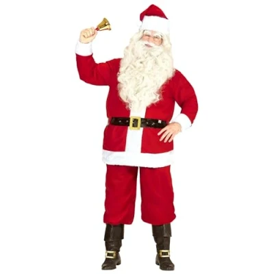 Afbeelding van Widmann Kerstman, jas, broek, riem, hoed, Sinterklaas, Kerstmis, themafeest, carnaval