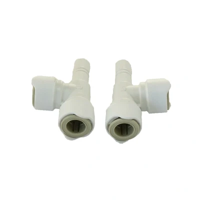 Afbeelding van Whale Quick Connect T Stuk met Spruitstuk 15mm (2 stuks)