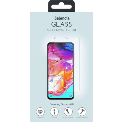 Afbeelding van Screenprotector Samsung Galaxy A70: Selencia Gehard Glas