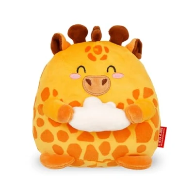 Afbeelding van Legami Pluche Super Soft!, Giraffe motief, Mini formaat, met ID kaart, staand, 14 x 15 12 cm