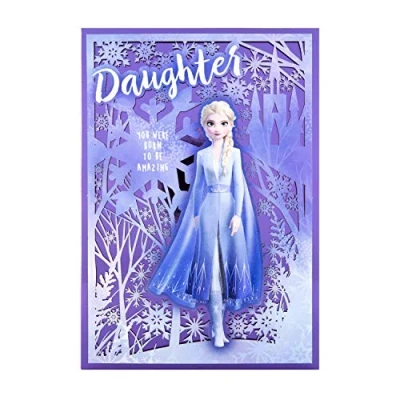Afbeelding van Kerstkaart voor dochter van Hallmark Laser Cut Disney Frozen II Ontwerp