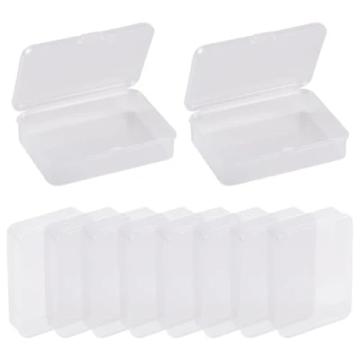 Afbeelding van Wisebom kleine opbergdozen, 10 stuks, opbergdozen met deksel, plastic doos, sorteerdoos, opbergorganizer voor speelkaarten, voorwerpen, kralen, pillen, sieraden (10,5 x 7,5 2,5 cm)
