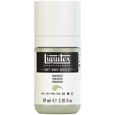 Afbeelding van Liquitex 1959436 Professional Acrylfarbe Soft Body Künstlerfarbe in cremiger deckender Konsistenz, hohe Pigmentierung, lichtecht &amp; alterungsbeständig, 59ml Flasche Pergament