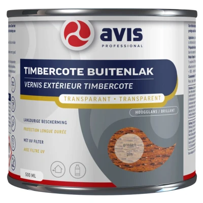 Afbeelding van Avis Timbercote Grenen Hoogglans 0,5 liter Blanke lak &amp; Beits