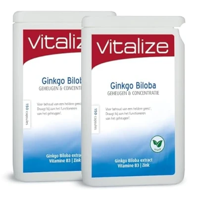 Afbeelding van Vitalize Ginkgo Biloba 150 capsules Geheugen &amp; Concentratie Evenwichtig in stress situaties²