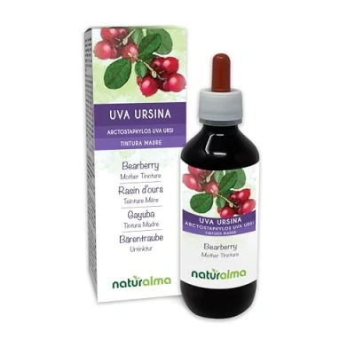 Afbeelding van Berendruif (Arctostaphylos uva ursi) bladeren Alcoholvrije moedertinctuur Naturalma Vloeibaar extract druppels 200 ml Voedingssupplement Veganistisch