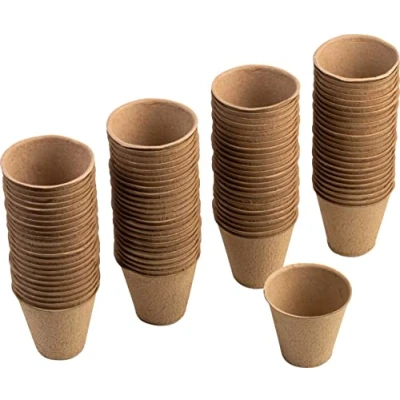 Afbeelding van Meister WU9968320 Kweekpotten Ø 8 cm praktische set van 96 stuks papierpulp biologisch afbreekbaar/plantenpot/zaaipot/plantenkweek