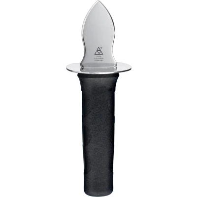 Afbeelding van Triangle Professioneel Oestermes RVS met Zwart Kunststof Heft 17 cm Veiligheidskrop