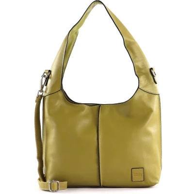 Afbeelding van FREDsBRUDER Leren Schoudertas FB Mini Hobo Bag Crazy Limo Mosterdgeel