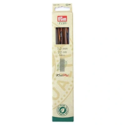 Afbeelding van Prym breinaalden CUBICS NATURAL 20 cm 7,00 mm breinaald, hout, veelkleurig, 7,0