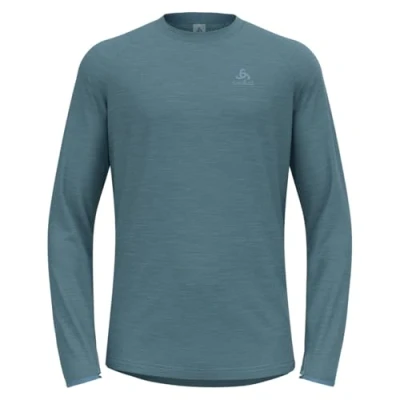 Afbeelding van ODLO RUN EASY WARM MID Layer Longsleeve, Heren, Maat: 50/52, Petrol