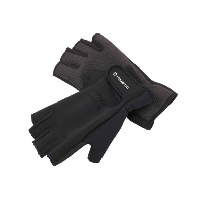 Afbeelding van Kinetic Neoprene Half Finger Glove Black Maat : Medium