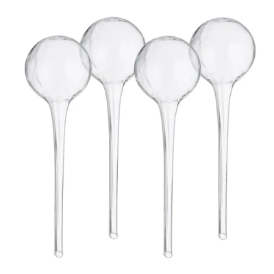 Afbeelding van Relaxdays waterdruppelaar glas set van 4 waterbol balkon en kamerplanten 350 ml doorzichtig