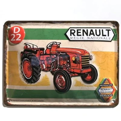 Afbeelding van Renault D22. Metalen wandbord in reliëf 15 x 20 cm..