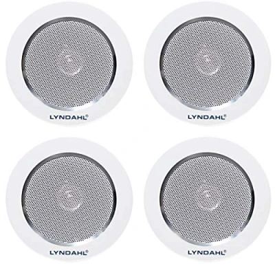Afbeelding van Lyndahl luidsprekerset Bluetooth 4 kanaals versterker AMP4X15BT en 2 weg luidsprekerpaar CS120AL, met of ingebouwde luidsprekers Plafondluidsprekers