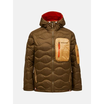 Afbeelding van Peak Performance Helium Utility HOOD Jacket Gewatteerde jas, Heren, Maat: Small, Meadow moss/sierra sand
