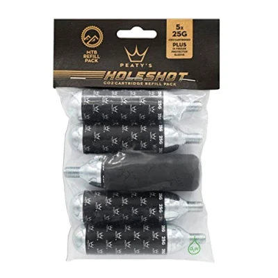 Afbeelding van Peaty&#039;s Holeshot CO2 Cartridge Refill Pack Road &amp; Gravel (16g) 5 stuks