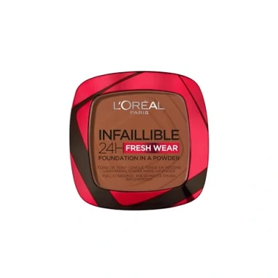 Afbeelding van 1+1 gratis: L&#039;Oréal Infaillible 24H Fresh Wear Foundation Poeder 375 Deep Amber